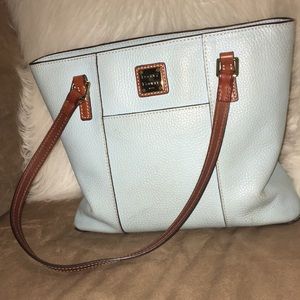 Dooney & Bourke Blue Leather Lexington Tote